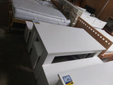 Tisch mit 2 Bänken in weiß ( 4 x ) modern - HH230505
