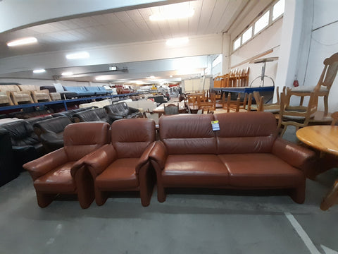 Sofa / Couch 3-teilig Leder - HH070232