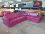 Wohnlandschaft / Sofa / Couch mit Schlaffunktion Leder - HH020835