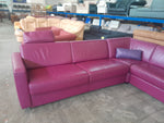 Wohnlandschaft / Sofa / Couch mit Schlaffunktion Leder - HH020835