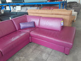 Wohnlandschaft / Sofa / Couch mit Schlaffunktion Leder - HH020835