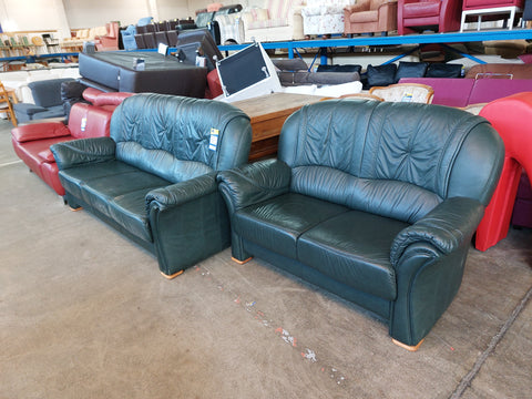 Sofa / Couch in Leder 2-teilig - HH051114