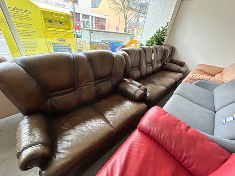 Couch / Sofa (3er, 2er, Sessel) aus Leder - LD211208