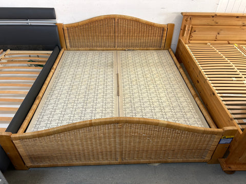 Doppelbett / Bett aus Rattan - LD130928